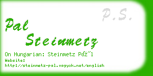 pal steinmetz business card